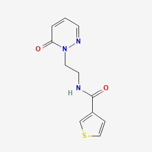 molecular formula C11H11N3O2S B2668471 N-(2-(6-oxopyridazin-1(6H)-yl)ethyl)thiophene-3-carboxamide CAS No. 1207007-05-3