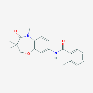 2-methyl-N-(3,3,5-trimethyl-4-oxo-2,3,4,5-tetrahydrobenzo[b][1,4]oxazepin-8-yl)benzamide