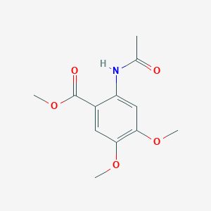 molecular formula C12H15NO5 B2668492 甲基-2-乙酰氨基-4,5-二甲氧基苯甲酸酯 CAS No. 63190-57-8
