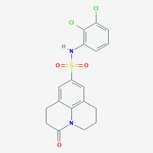 N-(2,3-dichlorophenyl)-3-oxo-1,2,3,5,6,7-hexahydropyrido[3,2,1-ij]quinoline-9-sulfonamide