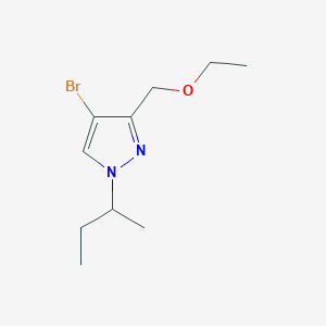 molecular formula C10H17BrN2O B2668501 4-bromo-1-sec-butyl-3-(ethoxymethyl)-1H-pyrazole CAS No. 1856073-51-2