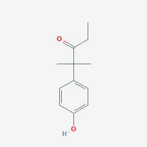 molecular formula C12H16O2 B2668508 2-(4-Hydroxyphenyl)-2-methylpentan-3-one CAS No. 2418663-55-3