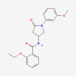 molecular formula C20H22N2O4 B2668517 2-ethoxy-N-(1-(3-methoxyphenyl)-5-oxopyrrolidin-3-yl)benzamide CAS No. 896271-20-8