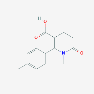 molecular formula C14H17NO3 B2668534 1-Methyl-6-oxo-2-(p-tolyl)piperidine-3-carboxylic acid CAS No. 1255781-70-4
