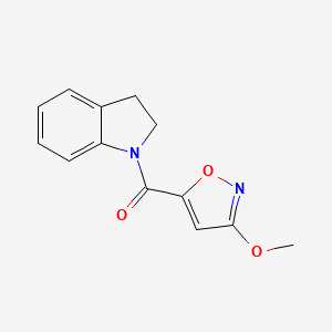 molecular formula C13H12N2O3 B2668535 Indolin-1-yl(3-methoxyisoxazol-5-yl)methanone CAS No. 1428355-86-5