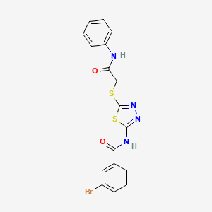 3-bromo-N-(5-((2-oxo-2-(phenylamino)ethyl)thio)-1,3,4-thiadiazol-2-yl)benzamide