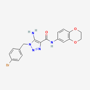 5-amino-1-(4-bromobenzyl)-N-(2,3-dihydro-1,4-benzodioxin-6-yl)-1H-1,2,3-triazole-4-carboxamide