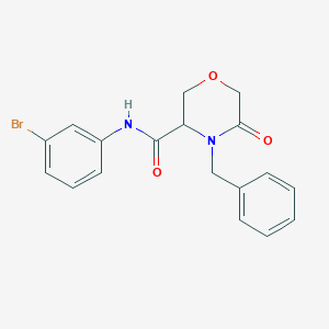 4-benzyl-N-(3-bromophenyl)-5-oxomorpholine-3-carboxamide