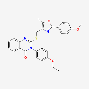 3-(4-ethoxyphenyl)-2-(((2-(4-methoxyphenyl)-5-methyloxazol-4-yl)methyl)thio)quinazolin-4(3H)-one