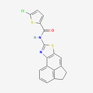 molecular formula C18H11ClN2OS2 B2668555 5-chloro-N-(4,5-dihydroacenaphtho[5,4-d]thiazol-8-yl)thiophene-2-carboxamide CAS No. 477486-06-9