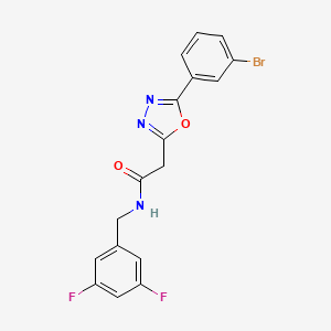 molecular formula C17H12BrF2N3O2 B2668567 2-(5-(3-bromophenyl)-1,3,4-oxadiazol-2-yl)-N-(3,5-difluorobenzyl)acetamide CAS No. 1251605-68-1