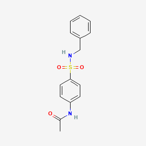 molecular formula C15H16N2O3S B2668570 N-[4-(benzylsulfamoyl)phenyl]acetamide CAS No. 289061-13-8