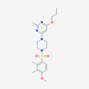 4-(4-((4-Methoxy-2,3-dimethylphenyl)sulfonyl)piperazin-1-yl)-2-methyl-6-propoxypyrimidine