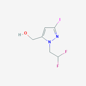 [2-(2,2-Difluoroethyl)-5-iodopyrazol-3-yl]methanol