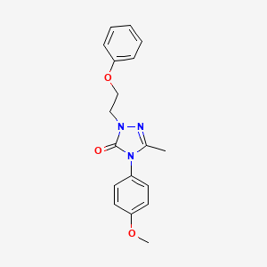 molecular formula C18H19N3O3 B2668601 4-(4-methoxyphenyl)-5-methyl-2-(2-phenoxyethyl)-2,4-dihydro-3H-1,2,4-triazol-3-one CAS No. 861206-22-6