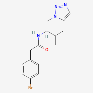 2-(4-bromophenyl)-N-[3-methyl-1-(1H-1,2,3-triazol-1-yl)butan-2-yl]acetamide