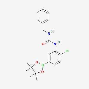 molecular formula C20H24BClN2O3 B2668610 1-Benzyl-3-[2-chloro-5-(tetramethyl-1,3,2-dioxaborolan-2-yl)phenyl]urea CAS No. 2246778-85-6