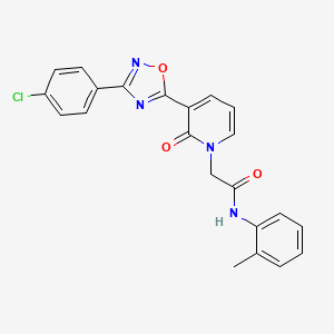 2-[3-[3-(4-chlorophenyl)-1,2,4-oxadiazol-5-yl]-2-oxopyridin-1(2H)-yl]-N-(2-methylphenyl)acetamide