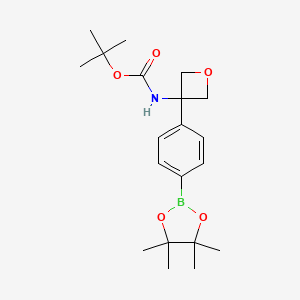 tert-Butyl (3-(4-(4,4,5,5-tetramethyl-1,3,2-dioxaborolan-2-yl)phenyl)oxetan-3-yl)carbamate