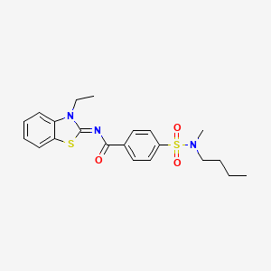 (E)-4-(N-butyl-N-methylsulfamoyl)-N-(3-ethylbenzo[d]thiazol-2(3H)-ylidene)benzamide