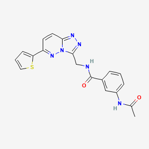 molecular formula C19H16N6O2S B2668629 3-乙酰氨基-N-((6-(噻吩-2-基)-[1,2,4]三唑并[4,3-b]吡啶-3-基)甲基)苯甲酰胺 CAS No. 2034347-31-2