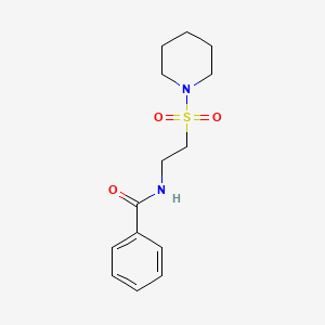 molecular formula C14H20N2O3S B2668633 N-(2-哌啶-1-基磺酰基乙基)苯甲酰胺 CAS No. 42025-62-7