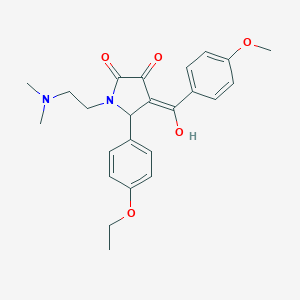 molecular formula C24H28N2O5 B266865 1-[2-(dimethylamino)ethyl]-5-(4-ethoxyphenyl)-3-hydroxy-4-(4-methoxybenzoyl)-1,5-dihydro-2H-pyrrol-2-one 
