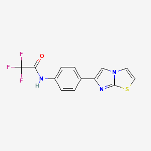 B2668658 2,2,2-trifluoro-N-(4-(imidazo[2,1-b]thiazol-6-yl)phenyl)acetamide CAS No. 893989-63-4