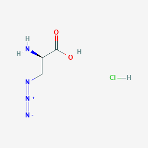 molecular formula C3H7ClN4O2 B2668659 3-Azido-D-alanine HCl CAS No. 1379690-01-3