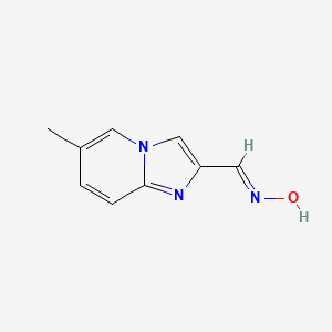 molecular formula C9H9N3O B2668661 (NE)-N-[(6-甲基咪唑并[1,2-a]吡啶-2-基)甲基亚胺]羟胺 CAS No. 2387395-55-1