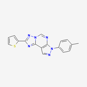 molecular formula C17H12N6S B2668662 2-(噻吩-2-基)-7-(对甲苯基)-7H-吡唑并[4,3-e][1,2,4]三唑并[1,5-c]嘧啶 CAS No. 902018-23-9