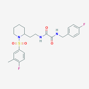 N1-(2-(1-((4-fluoro-3-methylphenyl)sulfonyl)piperidin-2-yl)ethyl)-N2-(4-fluorobenzyl)oxalamide