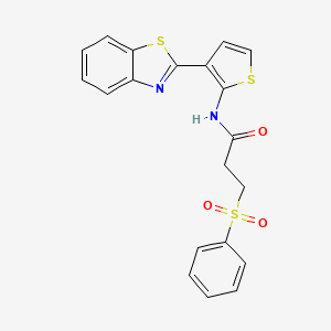 N-(3-(benzo[d]thiazol-2-yl)thiophen-2-yl)-3-(phenylsulfonyl)propanamide