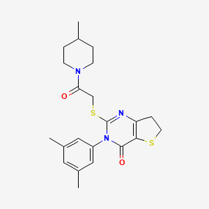 3-(3,5-dimethylphenyl)-2-((2-(4-methylpiperidin-1-yl)-2-oxoethyl)thio)-6,7-dihydrothieno[3,2-d]pyrimidin-4(3H)-one