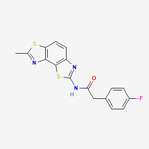 2-(4-fluorophenyl)-N-(7-methylbenzo[1,2-d:3,4-d']bis(thiazole)-2-yl)acetamide