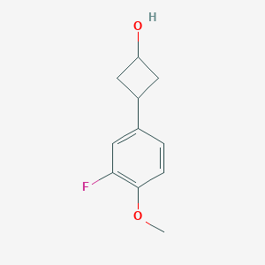 molecular formula C11H13FO2 B2668712 3-(3-Fluoro-4-methoxyphenyl)cyclobutan-1-ol CAS No. 1506382-16-6