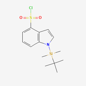molecular formula C14H20ClNO2SSi B2668714 1-(tert-butyldimethylsilyl)-1H-indole-4-sulfonyl chloride CAS No. 1803607-16-0