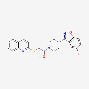 1-(4-(5-Fluorobenzo[d]isoxazol-3-yl)piperidin-1-yl)-2-(quinolin-2-ylthio)ethanone