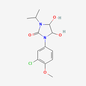 1-(3-chloro-4-methoxyphenyl)-4,5-dihydroxy-3-isopropyltetrahydro-2H-imidazol-2-one