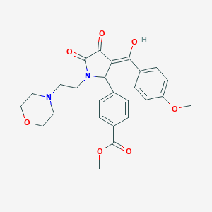 molecular formula C26H28N2O7 B266875 methyl 4-{4-hydroxy-3-(4-methoxybenzoyl)-1-[2-(4-morpholinyl)ethyl]-5-oxo-2,5-dihydro-1H-pyrrol-2-yl}benzoate 