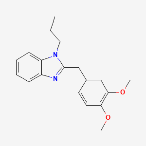 molecular formula C19H22N2O2 B2668764 2-[(3,4-二甲氧基苯基)甲基]-1-丙基-1H-1,3-苯并二唑 CAS No. 871552-99-7