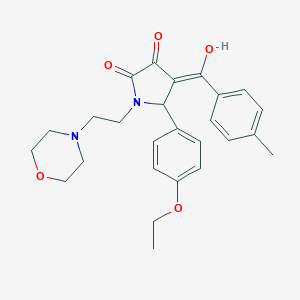 molecular formula C26H30N2O5 B266877 5-(4-ethoxyphenyl)-3-hydroxy-4-(4-methylbenzoyl)-1-[2-(4-morpholinyl)ethyl]-1,5-dihydro-2H-pyrrol-2-one 