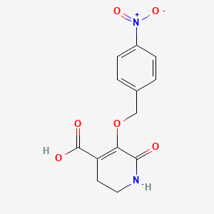 molecular formula C13H12N2O6 B2668775 5-[(4-Nitrobenzyl)oxy]-6-oxo-1,2,3,6-tetrahydro-4-pyridinecarboxylic acid CAS No. 866008-20-0