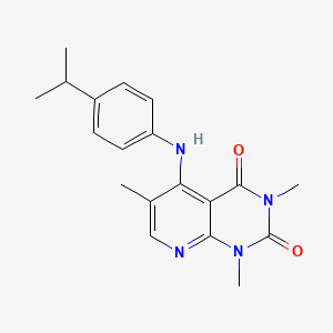 molecular formula C19H22N4O2 B2668791 5-((4-isopropylphenyl)amino)-1,3,6-trimethylpyrido[2,3-d]pyrimidine-2,4(1H,3H)-dione CAS No. 941903-73-7