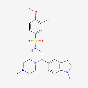 4-methoxy-3-methyl-N-(2-(1-methylindolin-5-yl)-2-(4-methylpiperazin-1-yl)ethyl)benzenesulfonamide