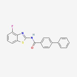 molecular formula C20H13FN2OS B2668805 N-(4-fluoro-1,3-benzothiazol-2-yl)-4-phenylbenzamide CAS No. 920468-71-9