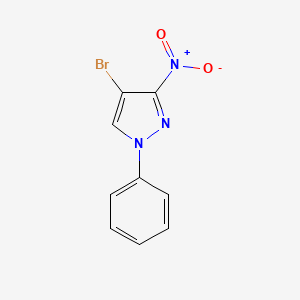 molecular formula C9H6BrN3O2 B2668806 4-bromo-3-nitro-1-phenyl-1H-pyrazole CAS No. 890719-68-3