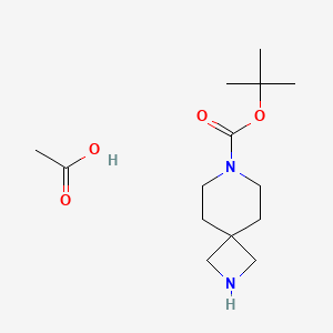 molecular formula C14H26N2O4 B2668819 tert-Butyl 2,7-diazaspiro[3.5]nonane-7-carboxylate acetate CAS No. 1663508-67-5