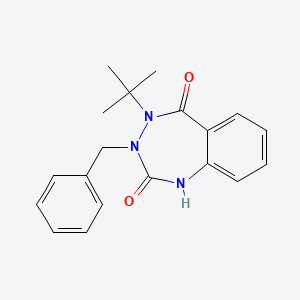 molecular formula C19H21N3O2 B2668820 3-苄基-4-(叔丁基)-3,4-二氢-1H-1,3,4-苯并三唑-2,5-二酮 CAS No. 866157-56-4