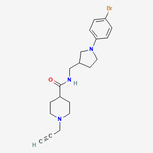 N-{[1-(4-bromophenyl)pyrrolidin-3-yl]methyl}-1-(prop-2-yn-1-yl)piperidine-4-carboxamide